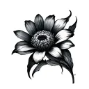 tiny flower tattoo design idea