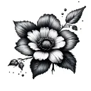 tiny flower tattoo design idea