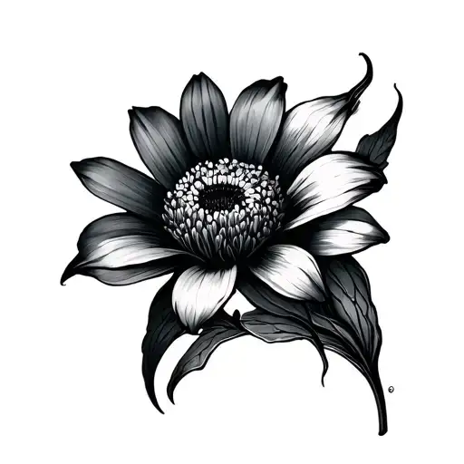 tiny flower tattoo design idea