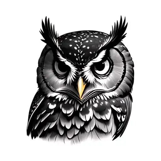 Barred Owl tattoo design idea