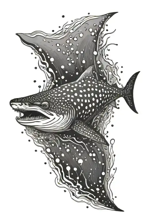 whale shark tattoo design idea