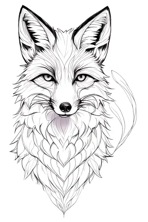 fox tattoo design idea