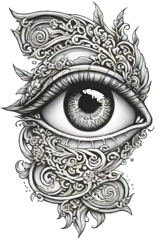 greek mythology illuminati eye inside tattoo design idea
