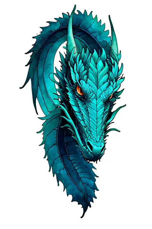 POLYNESIAN STYLE, SPIDER LILY FLOWER, DRAGON tattoo design idea