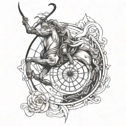 Sagittarius, golden ratio, Friday the 13th tattoo design idea