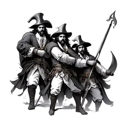 3 Musketeers tattoo design idea