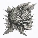 Broken Brain tattoo design idea