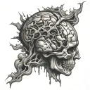 Broken Brain tattoo design idea