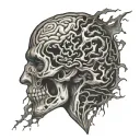Broken Brain tattoo design idea