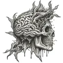 Broken Brain tattoo design idea