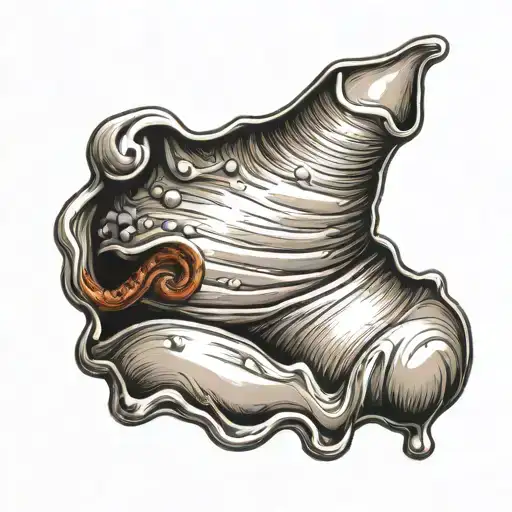 the letter s like poop coming out it’s tattoo design idea