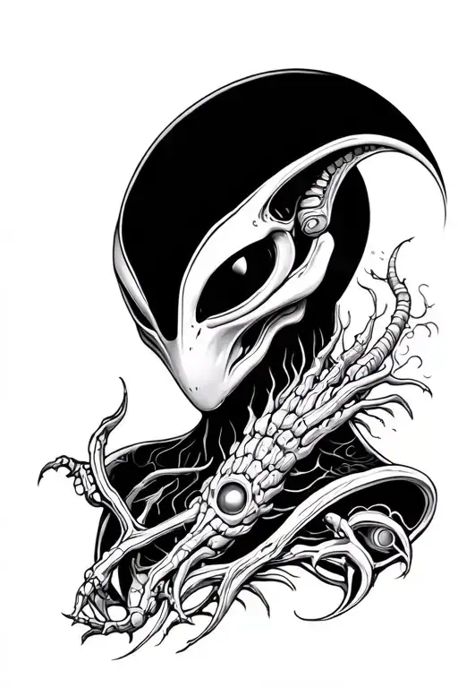 Alien tattoo design idea