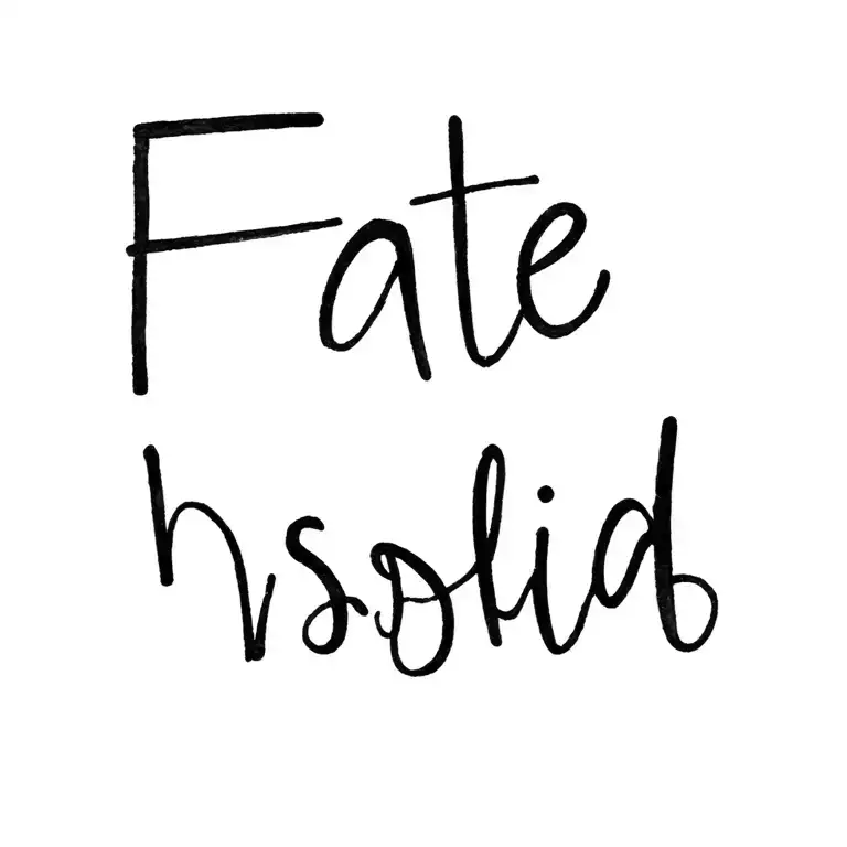The minimalist inscription on Latin "Fate helps bold" tattoo design idea