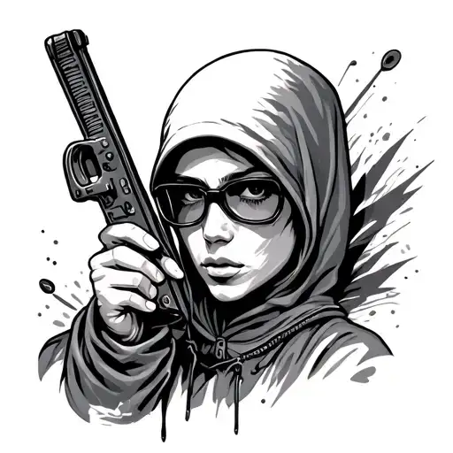 robbery, regret, hope tattoo design idea