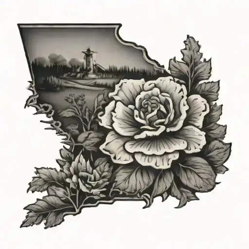 georgia country tattoo design idea