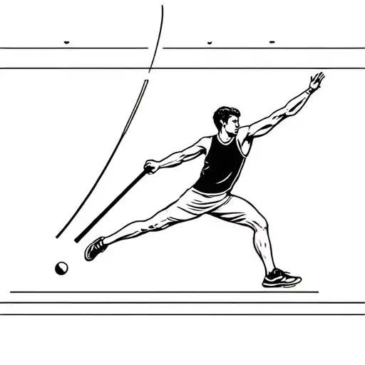 a men doing javelin throw and in the background is a track and field track tattoo design idea