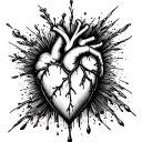 "love scars" battered or bleeding heart tattoo tattoo design idea