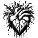 "love scars" battered or bleeding heart tattoo tattoo design idea