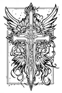 Anime Cross tattoo design idea