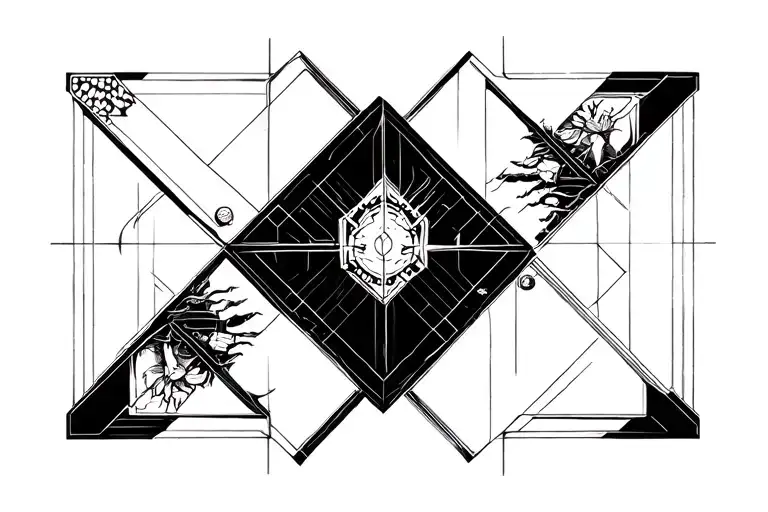 Puzzle box from hellraiser movie as sleeve tattoo tattoo design idea
