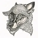 sigma boy, wolf tattoo design idea