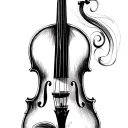 Abstract Violin AnatomyA linework or minimalist sketch that takes key elements of the violin — the f-holes, scroll etc tattoo design idea