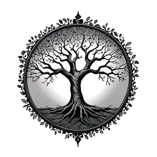 "Piper Sofia" tree of life intertwined tattoo design idea
