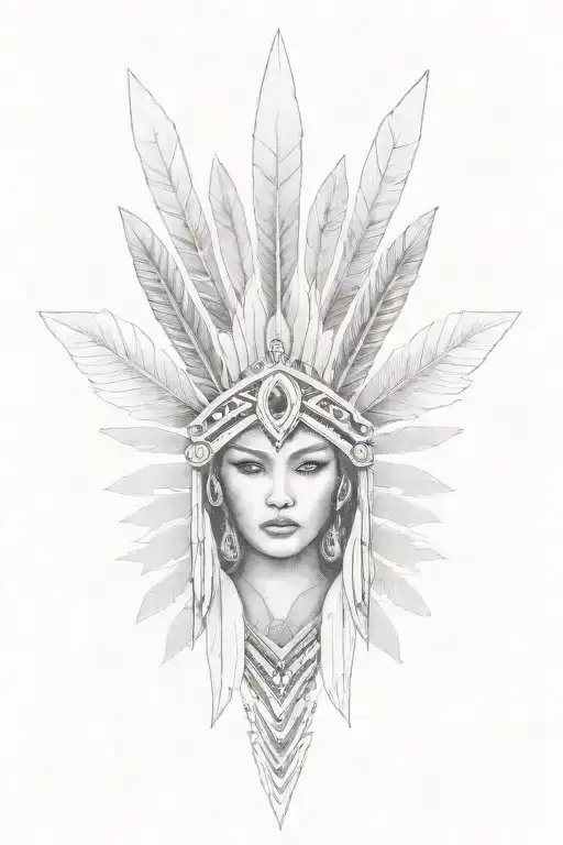 Cherokee princess tattoo design idea