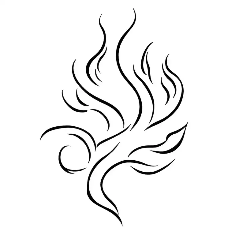 fire water tattoo design idea