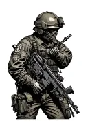 machine gunner tattoo design idea