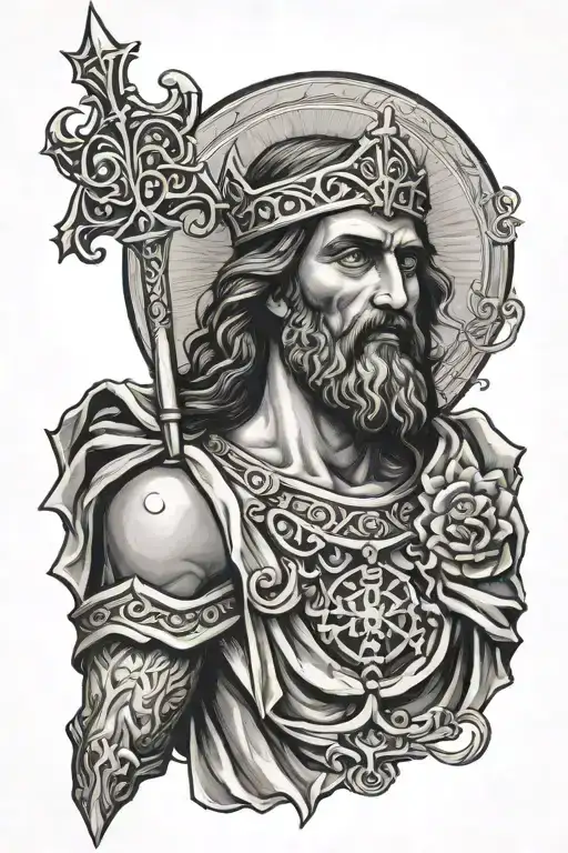 Saint Jude Thaddeus tattoo design idea