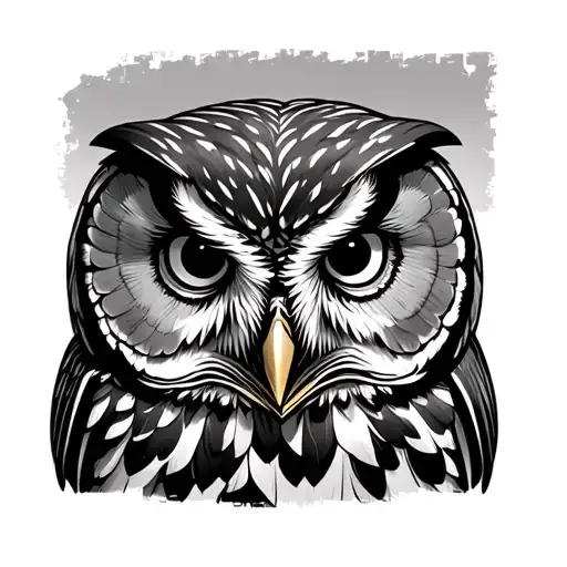 Barred Owl tattoo design idea