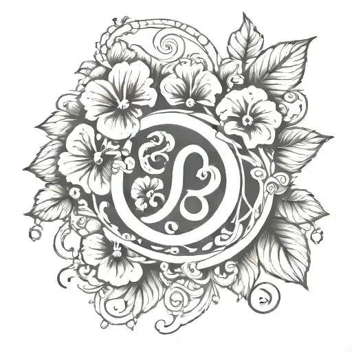 tattoo that symbolizes family with the figure 8. use things such as pansies, a lock and a circle. make it look cool tattoo design idea