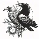 Crow and scarecrow tattoo design idea