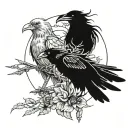 Crow and scarecrow tattoo design idea