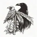 Crow and scarecrow tattoo design idea