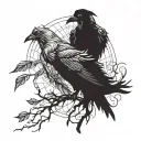 Crow and scarecrow tattoo design idea