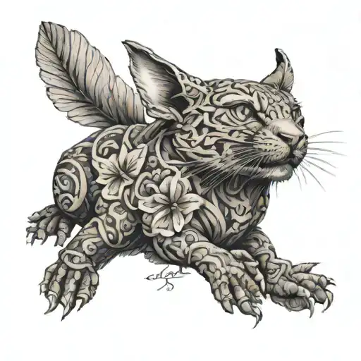 Content tattoo design idea