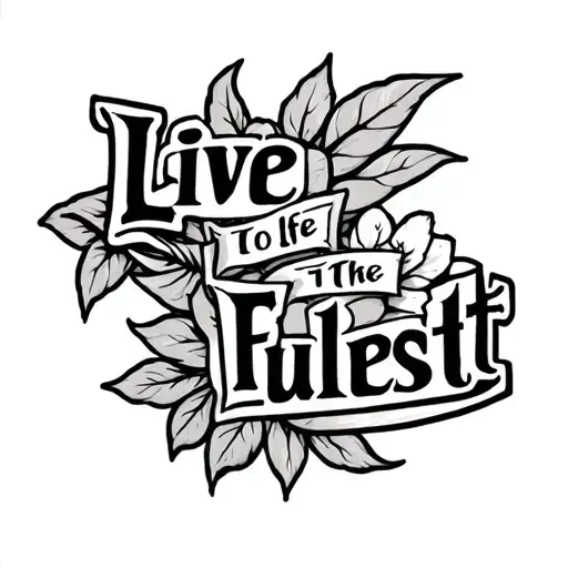 Live Life To The Fullest tattoo design idea