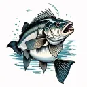 walleye fish tattoo design idea