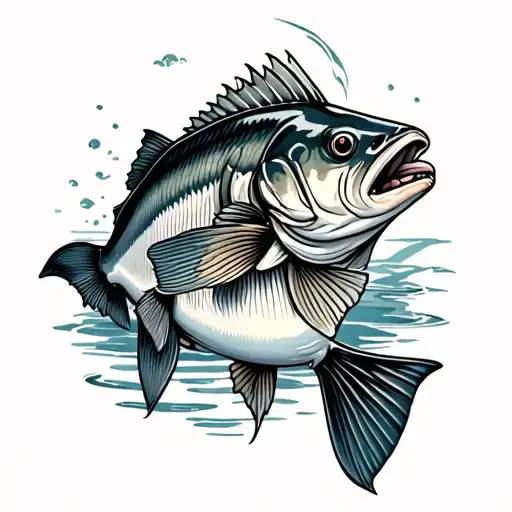 walleye fish tattoo design idea