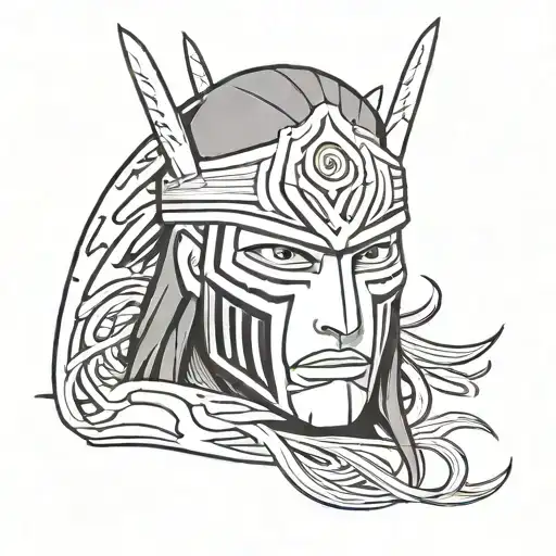 itachi and samurai mask tattoo design idea