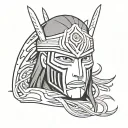 itachi and samurai mask tattoo design idea