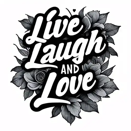 Live Laugh And Love tattoo design idea