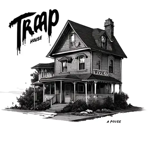 Trap House tattoo design idea