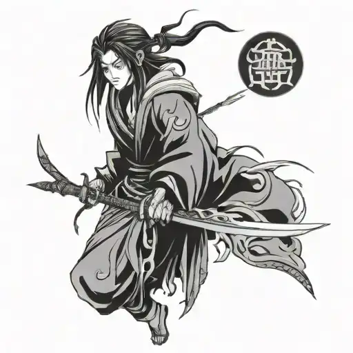 Shinobu Kocho Deamon Slayer anime character tattoo design idea