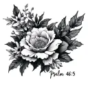 psalm 46:5 tattoo design idea
