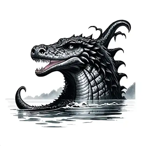 Loch Ness Monster tattoo design idea