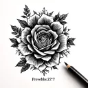 Proverbs 27:17 tattoo design idea