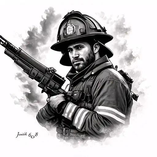 Isaiah 6 8 firefighter tattoo design idea